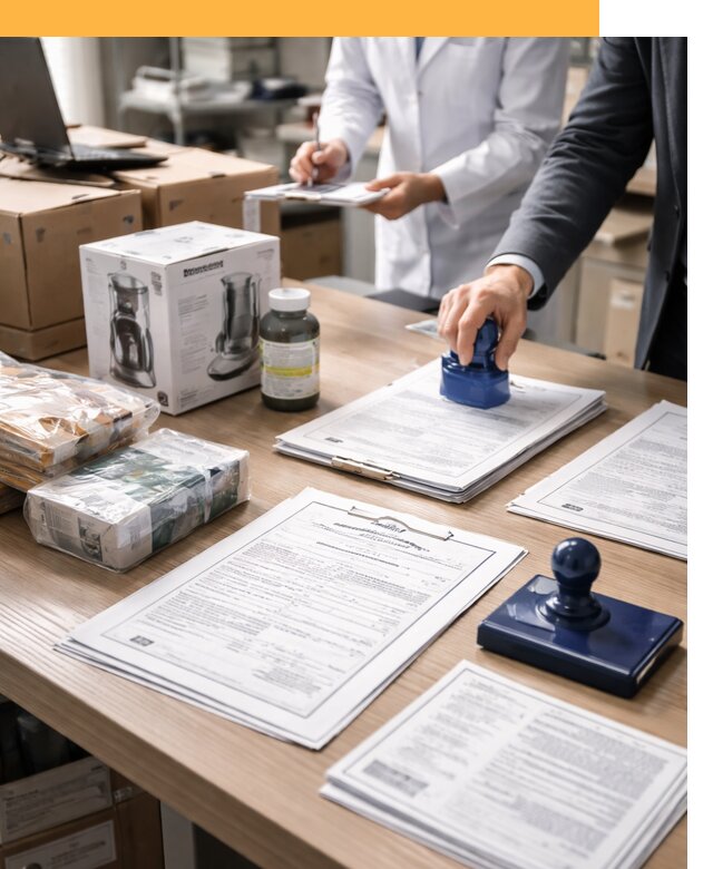 Сертификация импортных товаров от 12473 с таможенным сопровождением